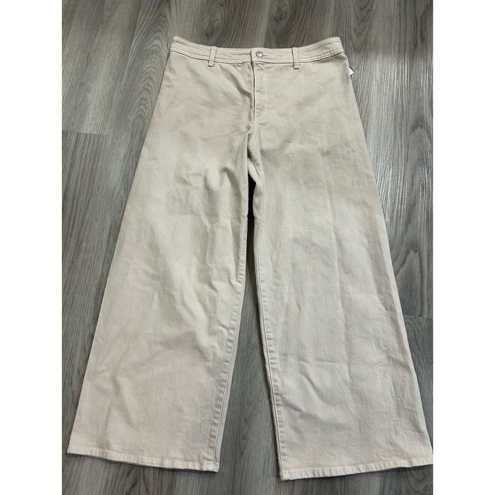 Universal Thread Sailor Wide Leg Pants Beige Cream High Rise Size 14 Womens
